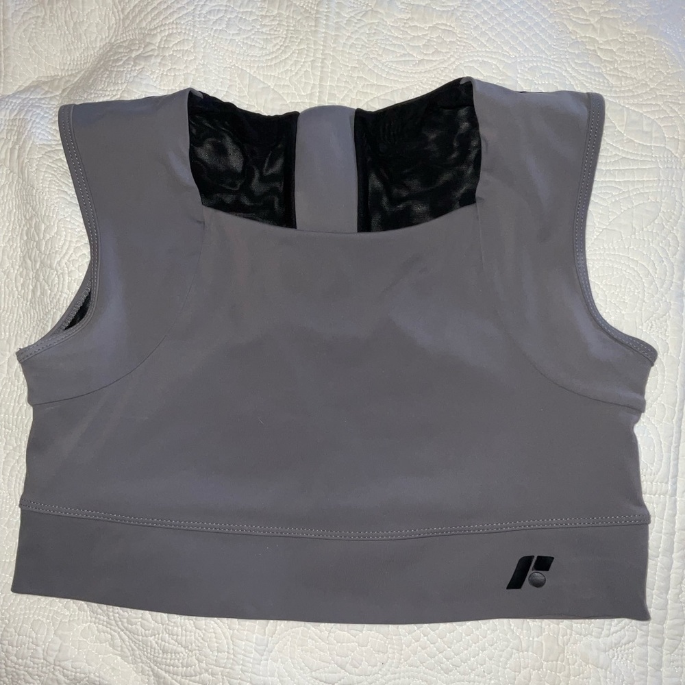 Performance Crop Sports Bra in Gray - Brand Unknown